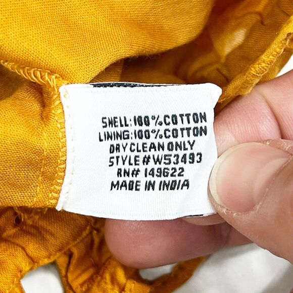 Walter Baker Mirelle Marigold Eyelet Off Shoulder Puff Sleeve Crop Top Large - Picture 9 of 9